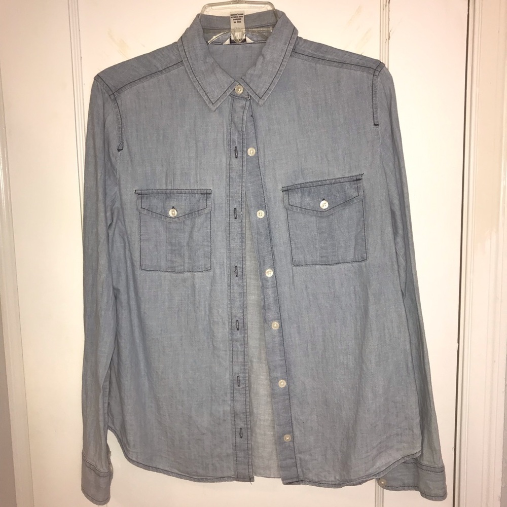 Denim button down